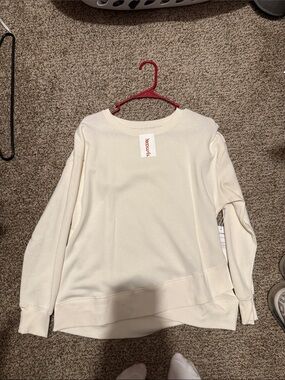 T.J.Maxx Cream Crewneck Sweatshirt